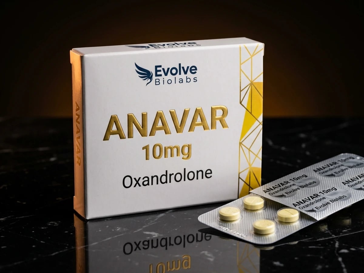 Trident Labs Anavar Oxandrolone 10mg 100 tablets in blister pack with packaging.