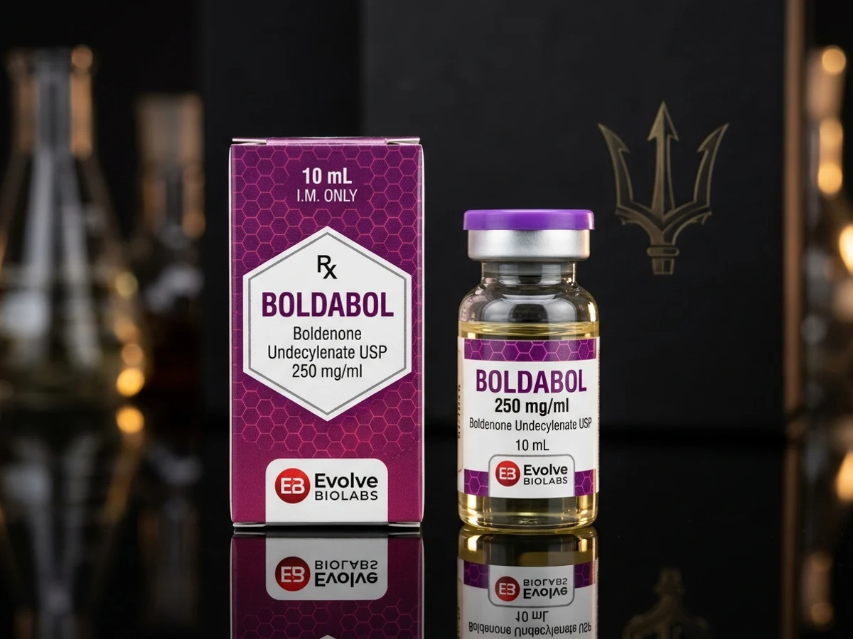 Trident Labs Boldabol Boldenone Undecylenate 250mg/mL 10mL vial and packaging.
