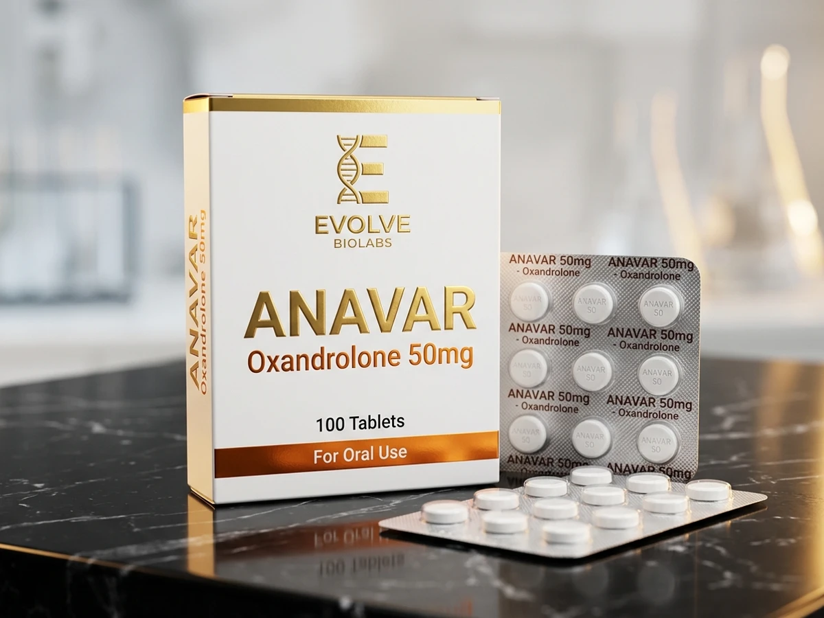 Trident Labs Anavar Oxandrolone 50mg 100 tablets in blister pack with packaging.